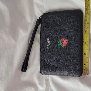 Coach leather wristlet